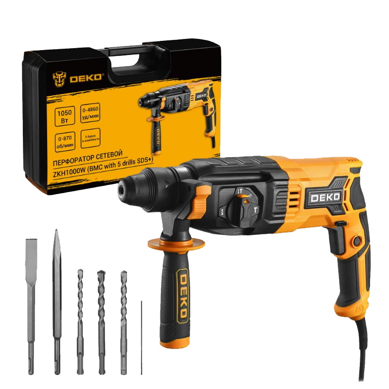 Перфоратор Deko ZKH1000W 084-1014 в кейсе в Переславле