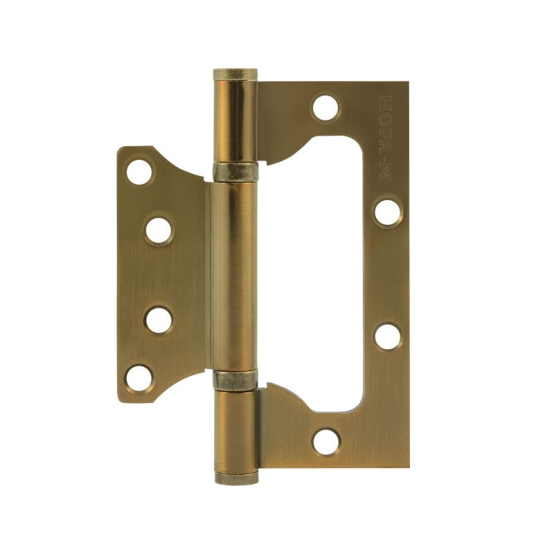 Петля дверная бабочка Нора-М 15947, 800-4", 100*75*2.5, без колпачка, накладная, матовый кофе в Кинешме
