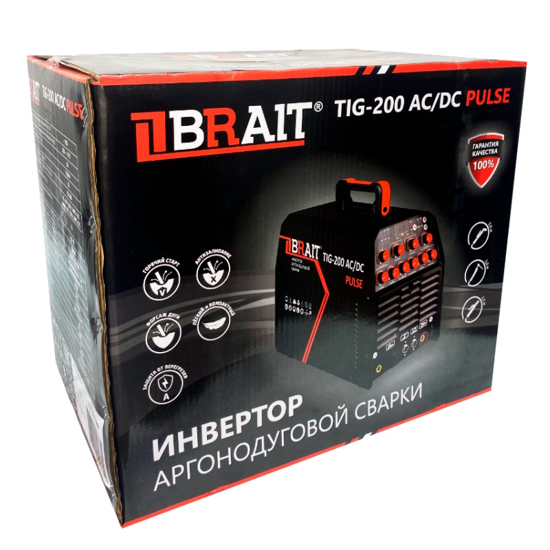 Инвертор аргонодуговой сварки Brait TIG-200 AC/DC PULSE 18.01.017.043, режим сварки TIG/MMA  в Костроме