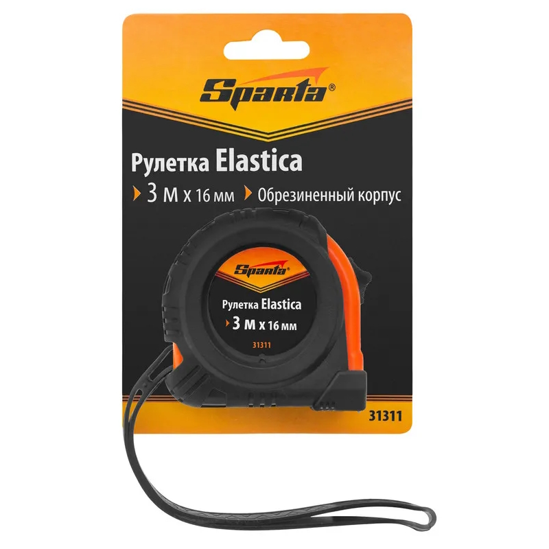 Рулетка Sparta Elastica 31311, 3м*16мм, обрезиненный в Ярославле