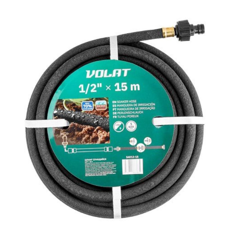 Шланг поливочный Волат 54012-15 сочащийся 12 15 м 697₽