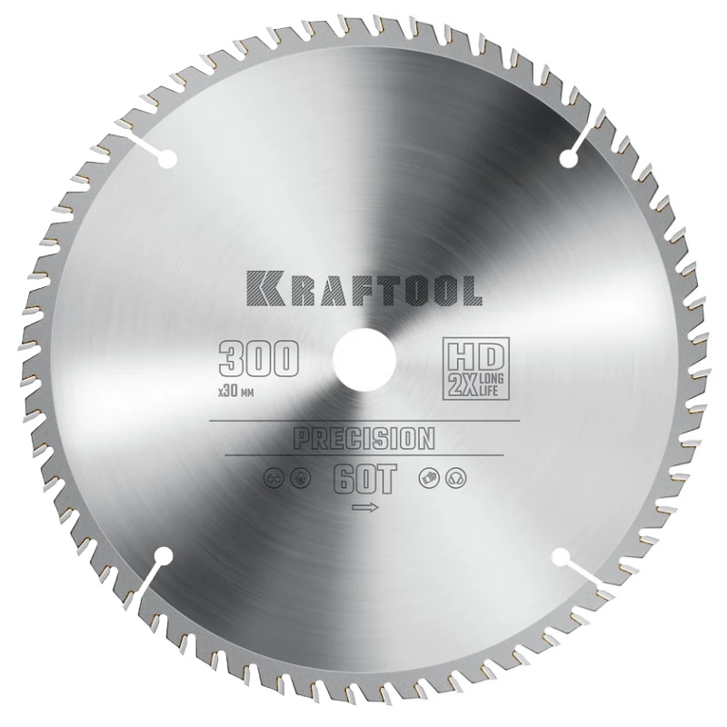 Пильный диск по дереву Kraftool Precision 36952-300-30 300 х 30 мм 60Т 3495₽