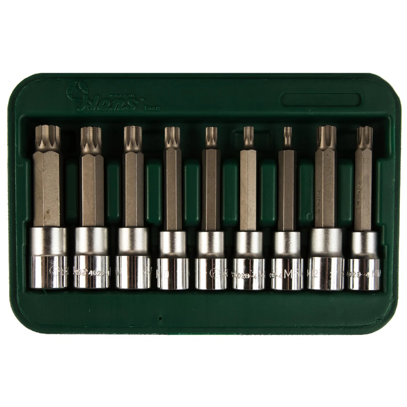 Набор торцевых вставок Hans 46028-49, 9 предметов, 1/2", TORX в Муроме