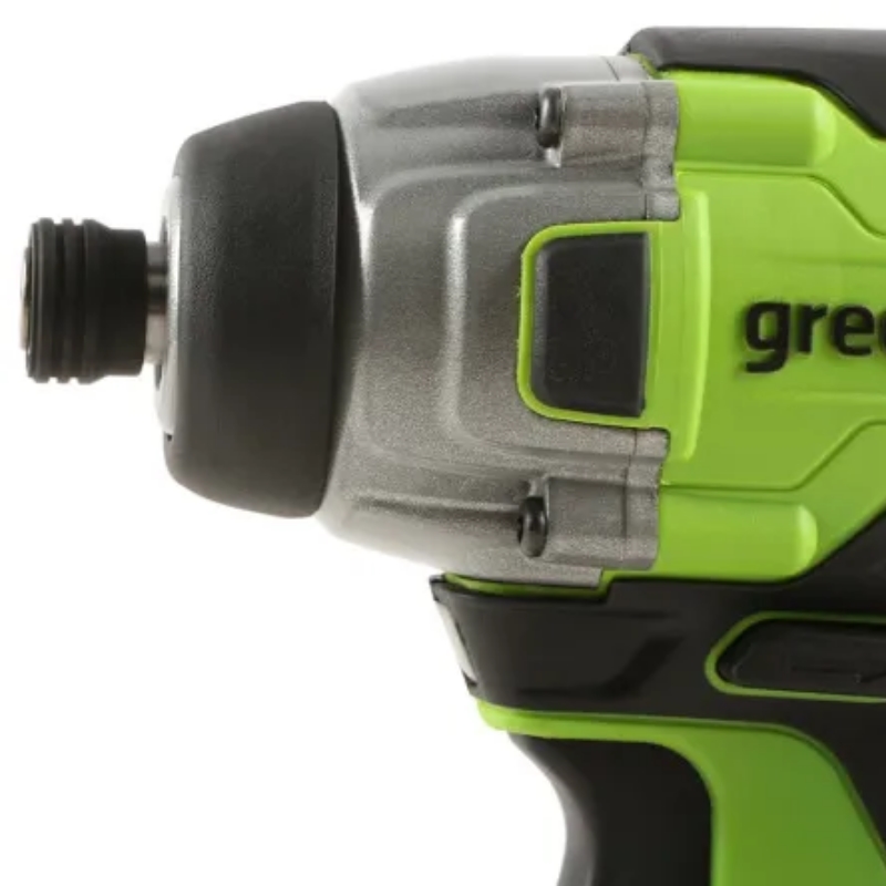 Винтоверт ударный аккумуляторный Greenworks GD24ID3 24V 3802807CUA, б/щет,0-2800об/мин,4000уд/мин,HEX 1/4,300Нм,1x2Ач,ЗУ,кор в Угличе