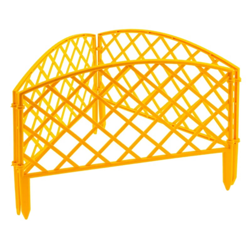 Забор декоративный Palisad "Сетка" 65001, 24х320 см, желтый