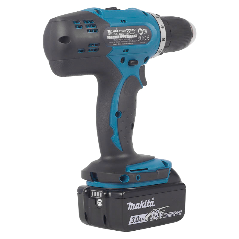 Дрель-шуруповерт аккумуляторная Makita DDF453RFE (42 Нм, 18 В, 2 АКБ 3 Ач, ЗУ, кейс) в Костроме