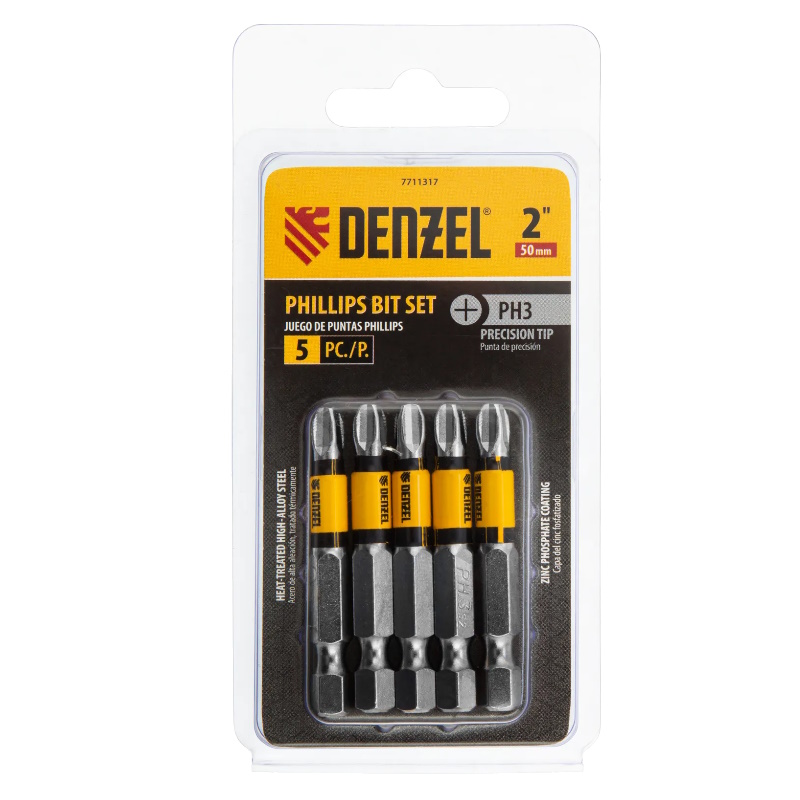 Набор бит Denzel 7711317, PH3x2", 5 шт. в Вологде