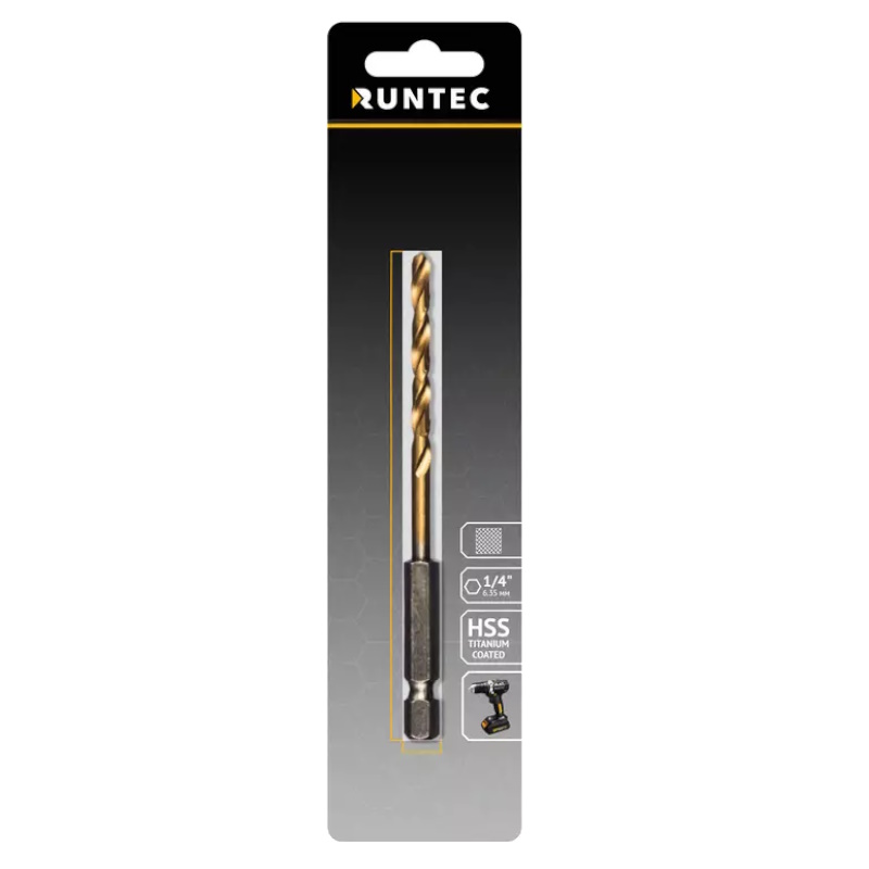 Сверло по металлу Runtec RT-DS4, HSS-TiN, 4 x 94мм, HEX 1/4" в Александрове