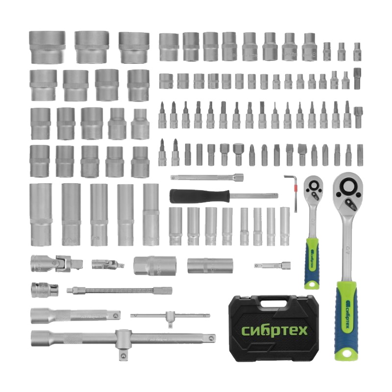 Набор инструментов Сибртех 13389, 1/2", 1/4", 108 предметов в Иваново