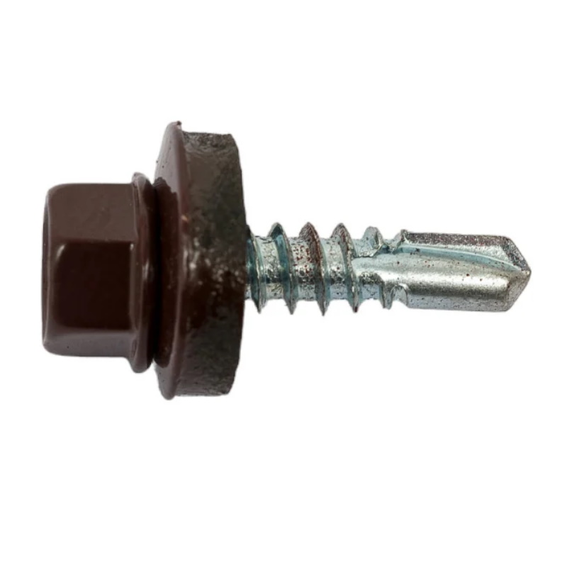 Саморез кровельный Starfix SMC2-66086-250, 4.8х19 мм цинк, шайба с прокл., PT3, RAL 8017 (250 шт в карт. уп.)  в Угличе