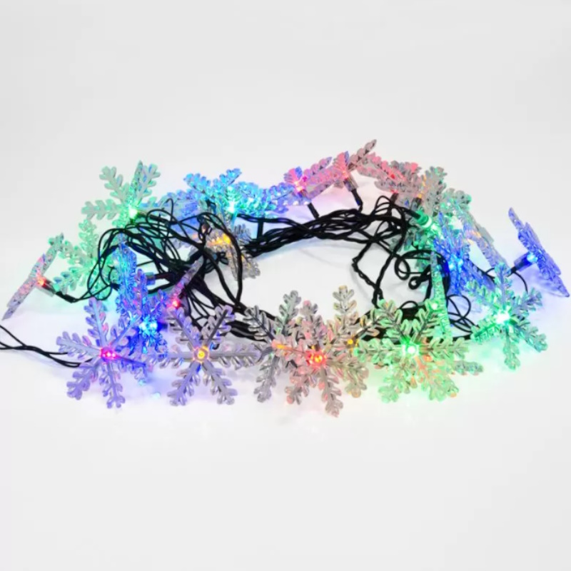 Гирлянда светодиодная Neon-Night "Снежинки" 303-065 1250840, 4.4 м, 30 LED, мульти, 4 Вт, IP 20, с контроллером в Твери