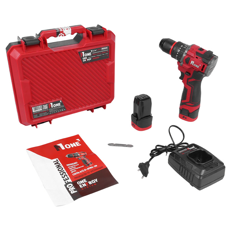 Дрель аккумуляторная Number One CDI 14,4/2,0-SPRO-2B, б/щеточная, 42 H*m, 14,4V/2,0A*h, БЗП 10мм металл, 500-1650 об./мин., кейс в Рыбинске