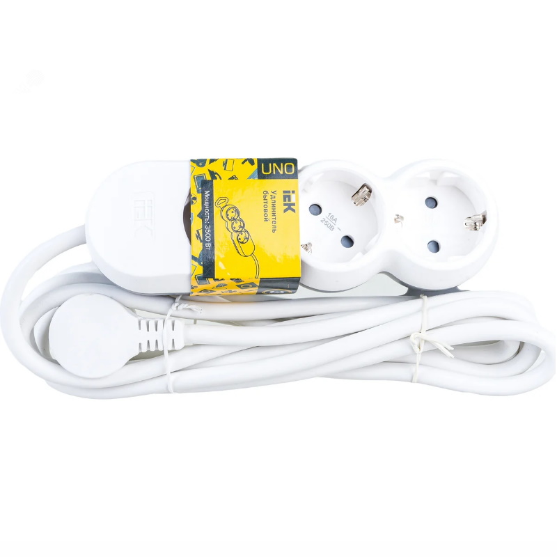 Удлинитель IEK UNO У03 WYP53-16-03-03-Z, 3 места, 2P+PE/3м, 3х1,5мм2, 16А/250В  в Череповце
