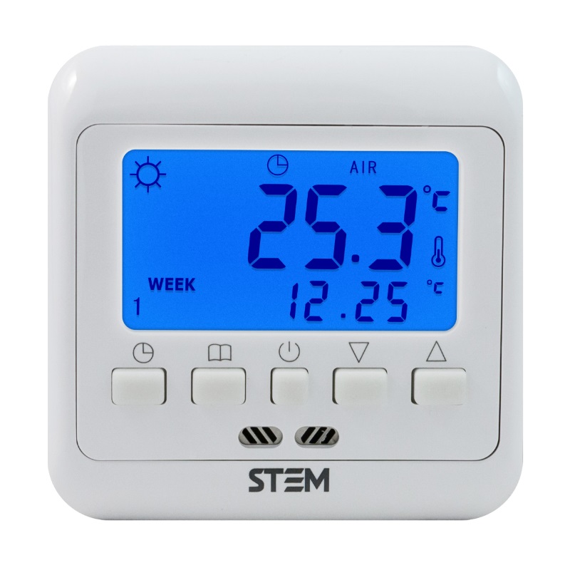 Терморегулятор с встроенным датчиком температуры воздуха Stem Energy SET 08 программируемый