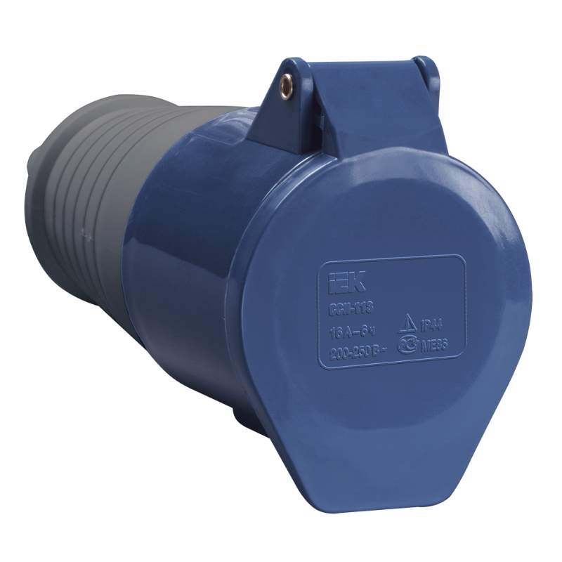 Розетка кабельная IEK ССИ-213 (16А, 2P+E, 220 В, IP44) PSR21-016-3 в Иваново