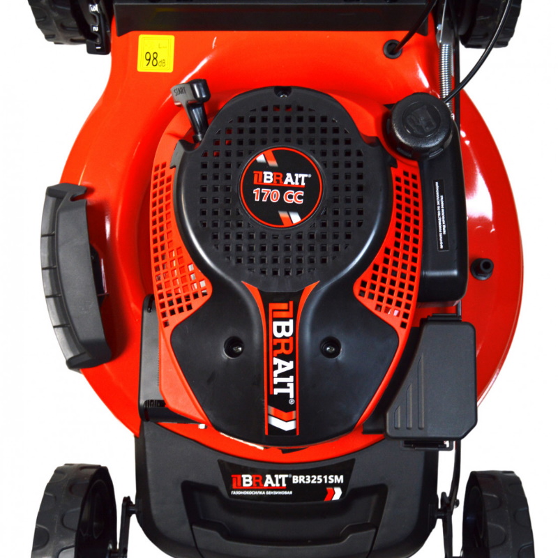 Газонокосилка бензиновая Brait BR3251SM, 4,3 л.с., ширина скашивания 51 см, самоходная, 06.03.023.100 в Муроме