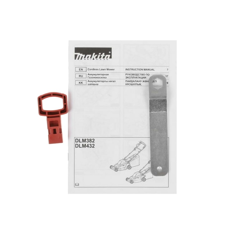 Аккумуляторная газонокосилка для стрижки газона Makita DLM382PM2 (36В, 2х4Ач, ЗУ, травосборник 40 л) в Угличе