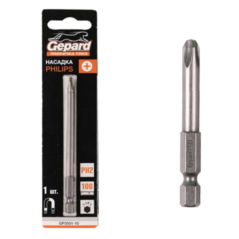 Насадка крестообразная Gepard GP3501-10 PH2 100мм 141₽
