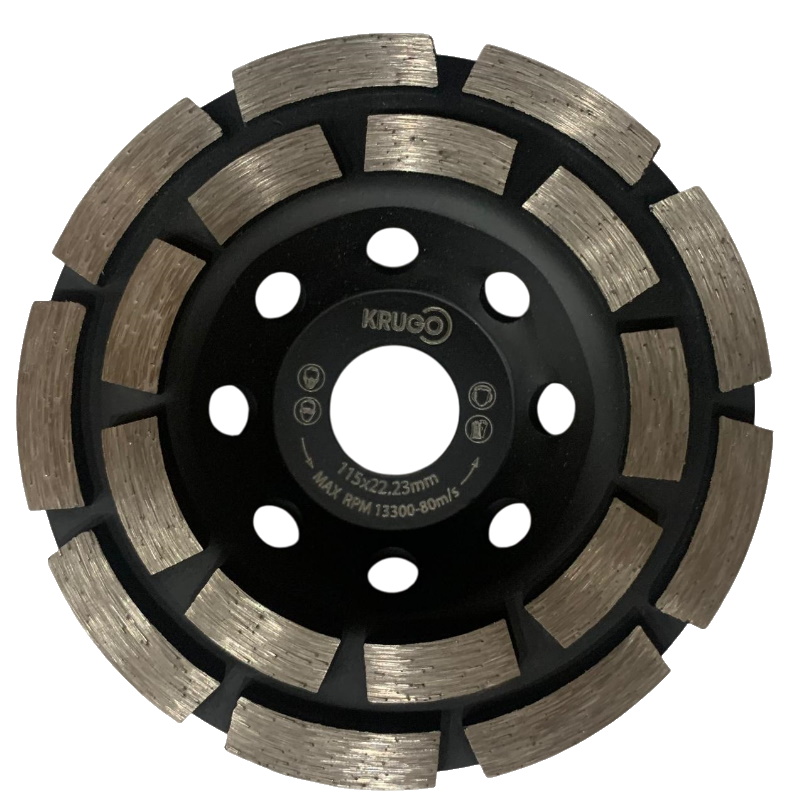 Чашка алмазная Krugo CWD45A, двухрядная, 115x22.23 мм