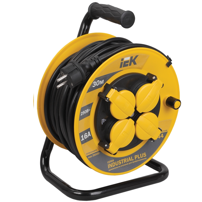 Катушка IEK INDUSTRIAL PLUS УК30 WKP15-16-04-30-44 2PPE30м 3х15мм2 IP44 8809₽