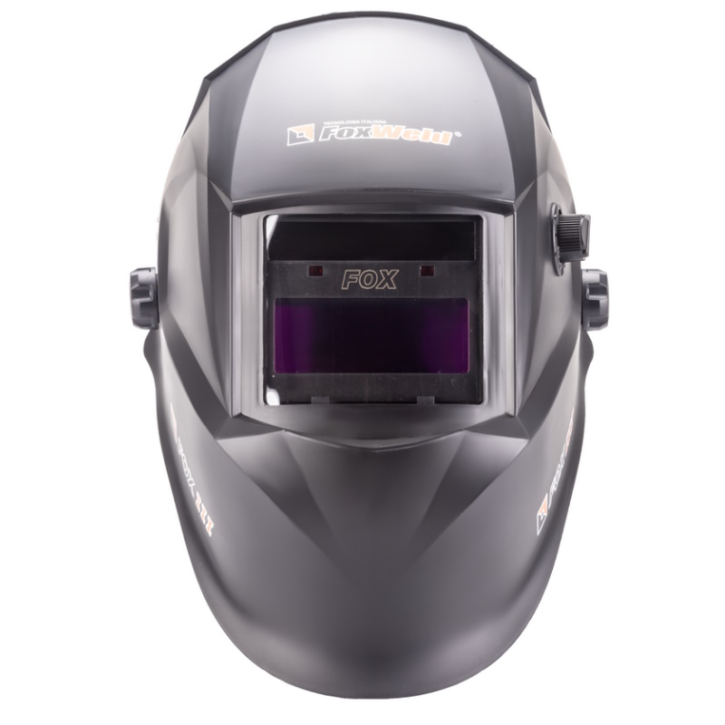 Маска сварщика FoxWeld FOX 3 8724, "черная", ф-р АСФ 4/9-13 с внешней и внутренней регулировкой, без коробки
