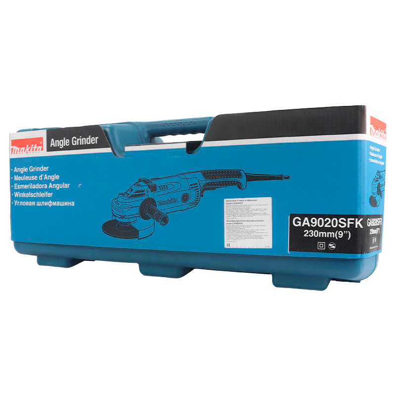 Угловая шлифмашина (болгарка) Makita GA9020SFK, 230 мм, 2200 Вт, плавный пуск, в кейсе в Коврове