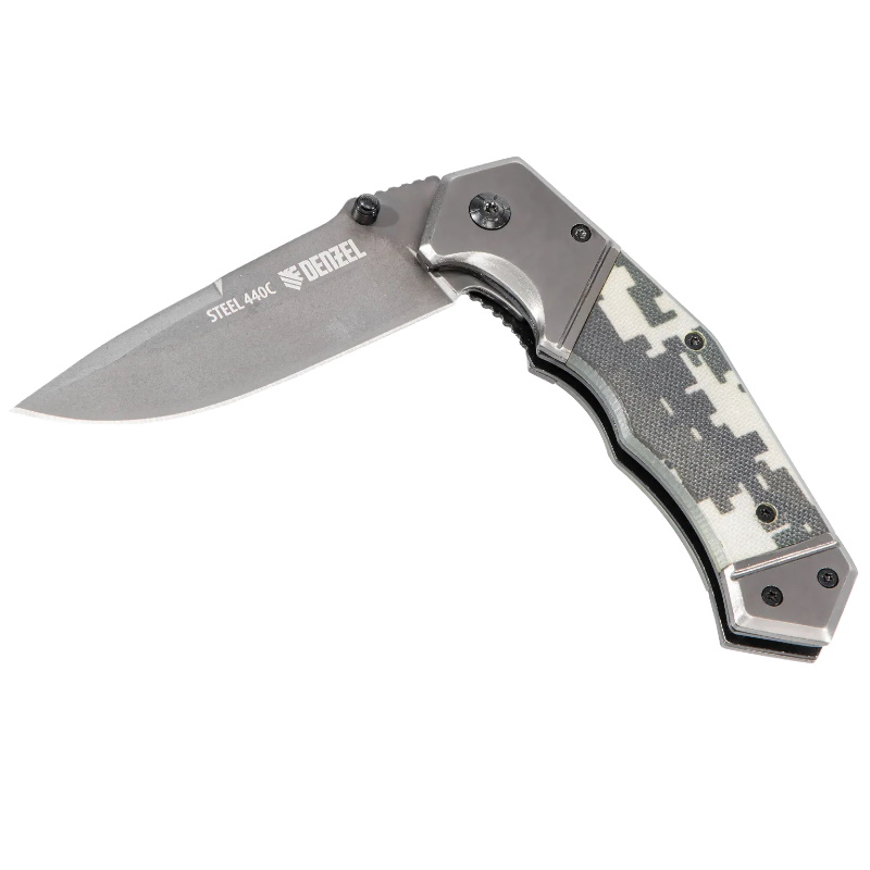 Нож складной Denzel 79209, многоцелевой, системы Liner-Lock, с накладкой G10 на эргономичной рукоятке в Коврове