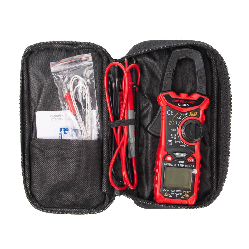 Токовые цифровые клещи КВТ PROLINE KT 206D в Рыбинске