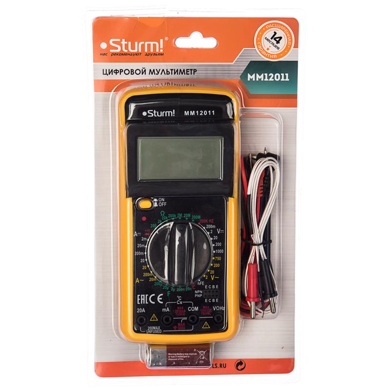 Мультиметр Sturm MM12011 (диапазон измерения AC 20a / 2-750в, DC 2-20а / 2-1000в) во Владимире