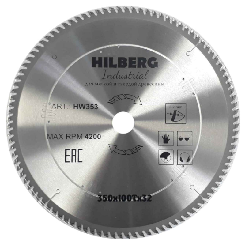 Диск пильный Hilberg Industrial HW353 дерево 35032100Т 5904₽