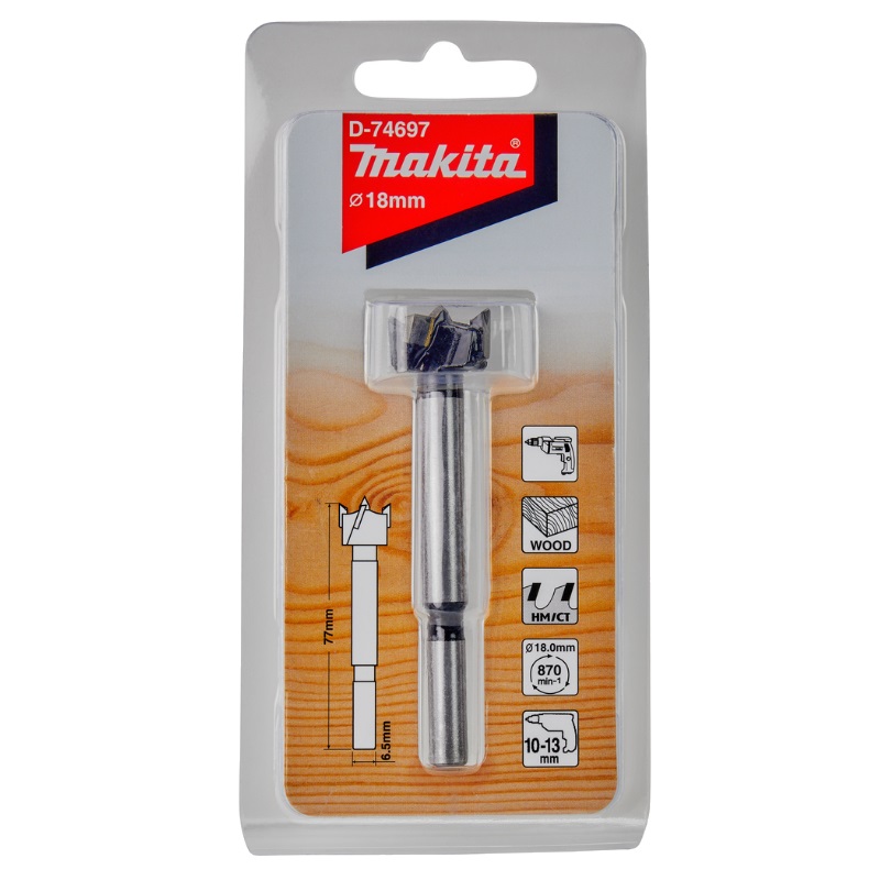 Сверло Форстнера Makita STANDARD D-74697 (18x77) во Владимире