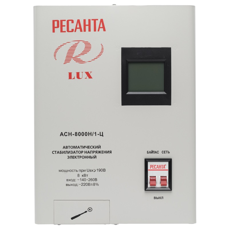 Стабилизатор напряжения Ресанта ACH-8000Н/1-Ц LUX 63/6/17 в Ярославле