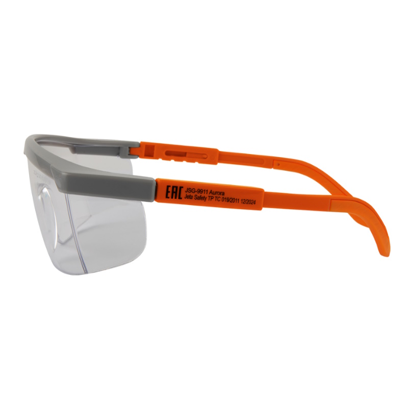 Открытые очки Jeta Safety JSG-9911, с боковой защитой и регулировкой, защитное покрытие против царапин и запотевания, прозрачные линзы