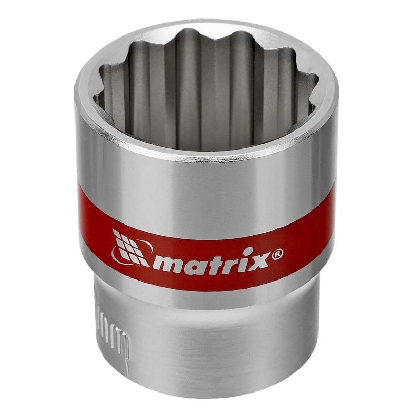 Набор торцевых головок Matrix 13595, 3/8", 12 гранные, CrV, 9-19мм, 10 штук в Муроме
