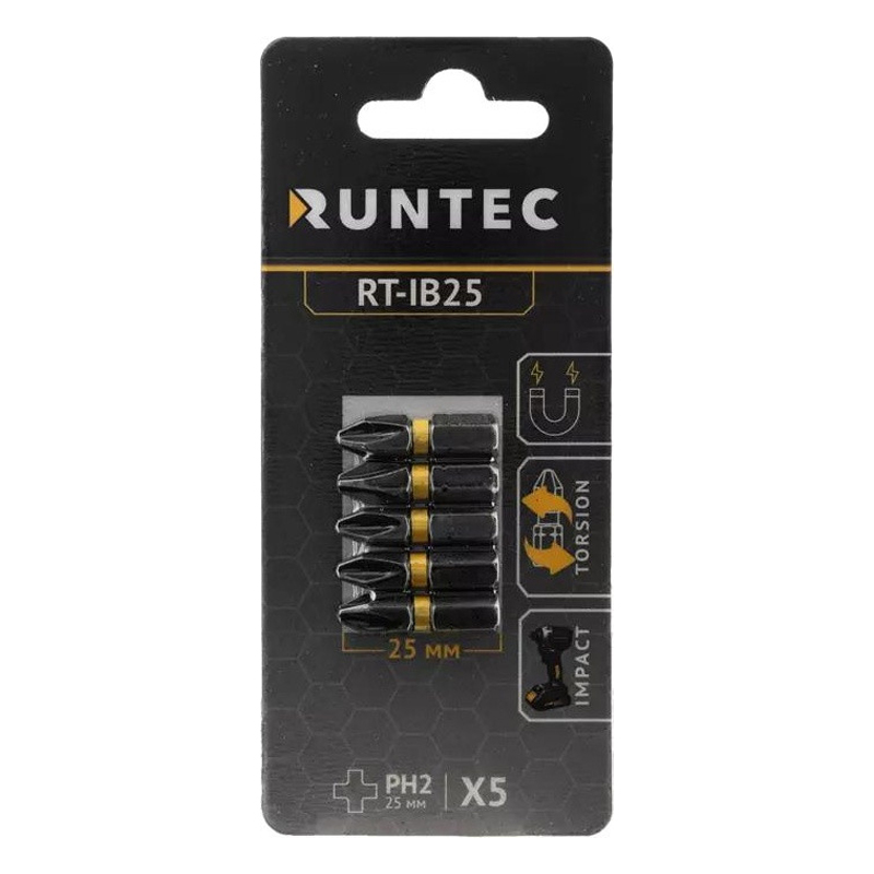 Бита ударная Runtec RT-IB25 H6.35 25мм PH2 5шт.