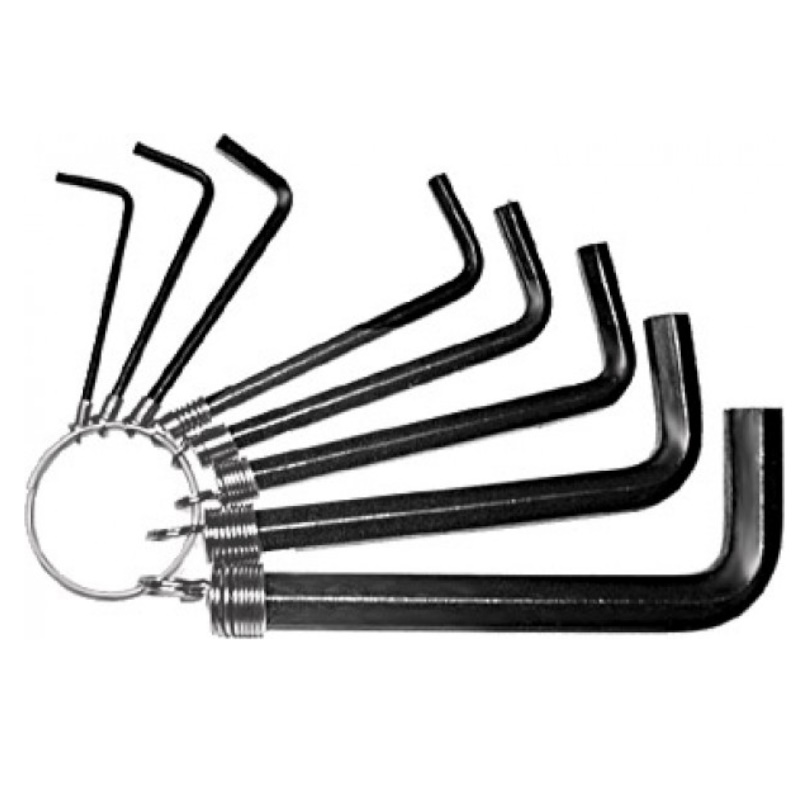 Ключи шестигранные Fit 64165 HEX на кольце CrV 8 шт 2-10 мм 516₽