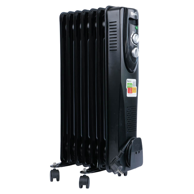 Масляный обогреватель Ballu BOH/CL-07BRN black (мощность 1500 Вт, 7 секций, механическое управление) в Рыбинске