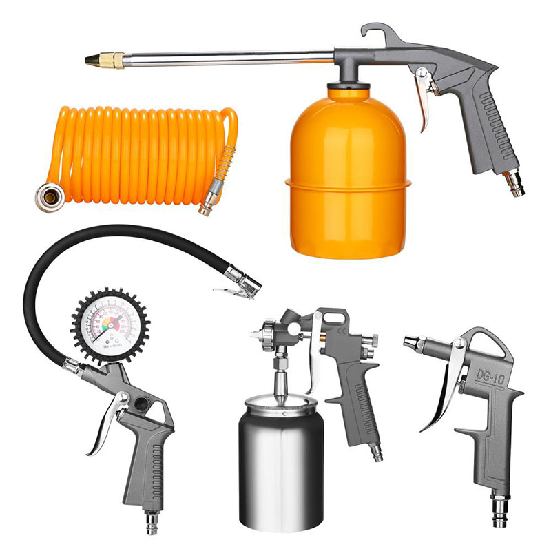 Набор пневмоинструмента Deko DKSG05-1 018-0909-1 5 предметов краскораспылитель с нижним бачком 2385₽
