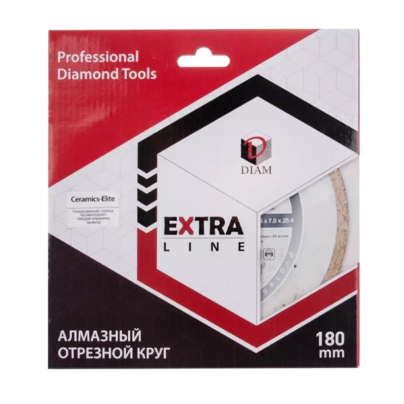 Алмазный диск Diam Extra Line Ceramics-Elite 000546 (180x1.6x7.0x25,4 мм) в Вологде