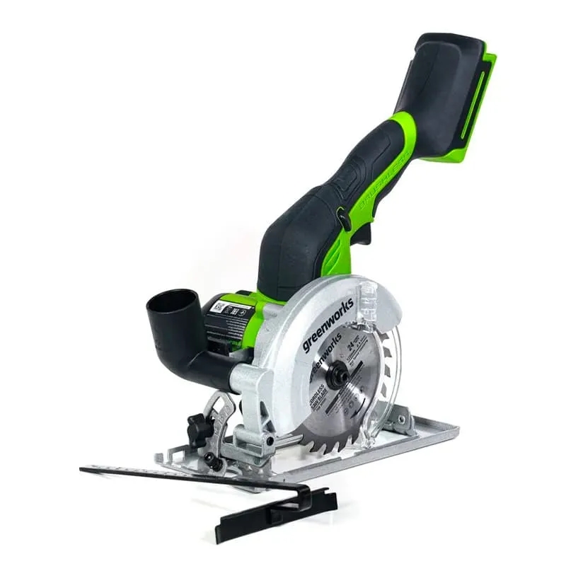 Дисковая мини пила аккумуляторная Greenworks G24MCS 24V 1501207CUA, б/щет,120x9,5мм,6500 об/мин,рез 39мм,1х2Ач,ЗУ,кор в Иваново