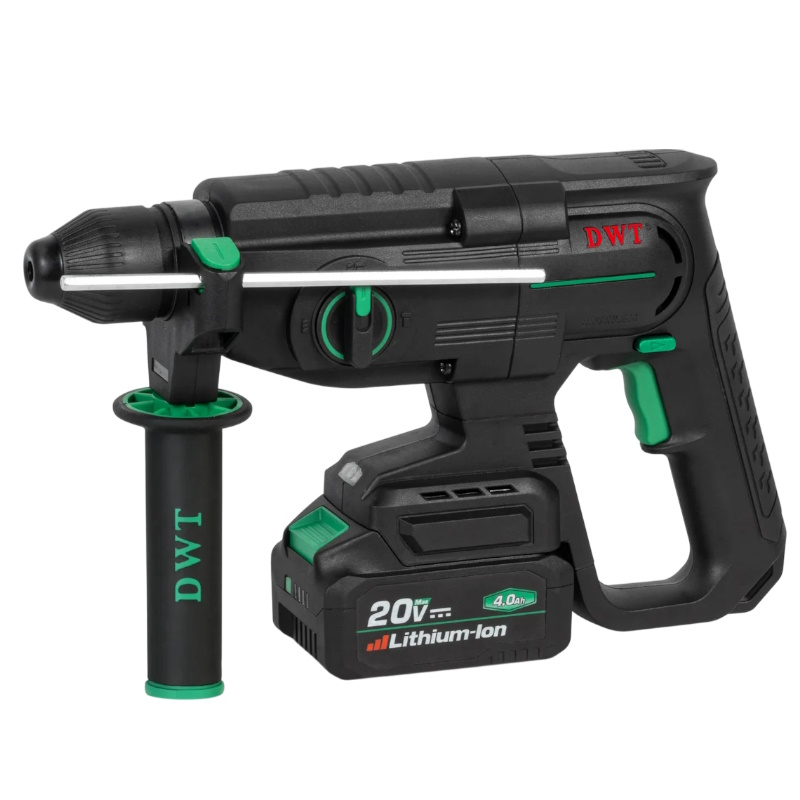 Бесщеточный аккумуляторный перфоратор DWT ABHP-20-26D-4C2 BMC, 20В/4Ач, Li-ion, 2.8Дж, 2 АКБ, ЗУ