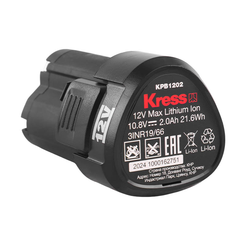 Дрель-шуруповерт аккумуляторная бесщеточная Kress KU202.1 (2xLi-ion 12 В, 2 Ач, ЗУ, кейс)