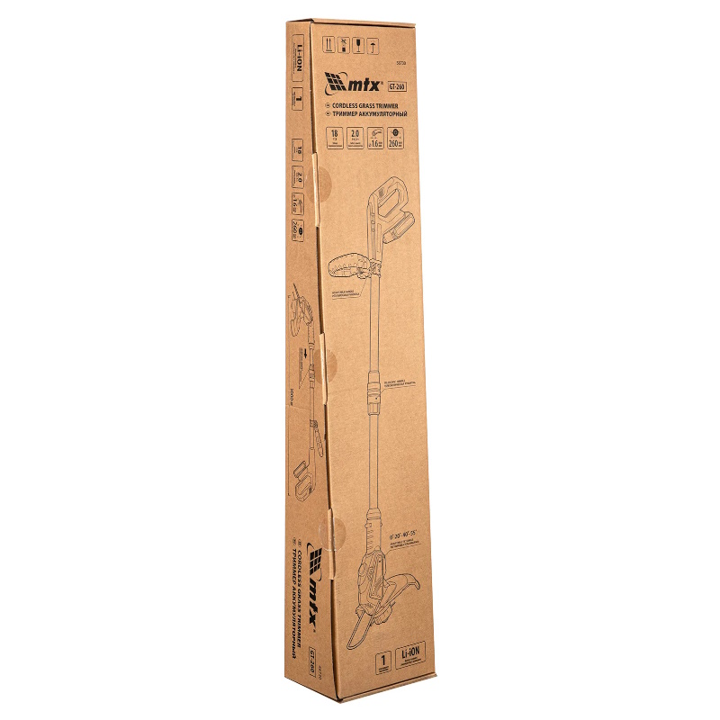 Триммер аккумуляторный MTX GT-260 58730, Li-Ion, 18 В, 1 аккумулятор