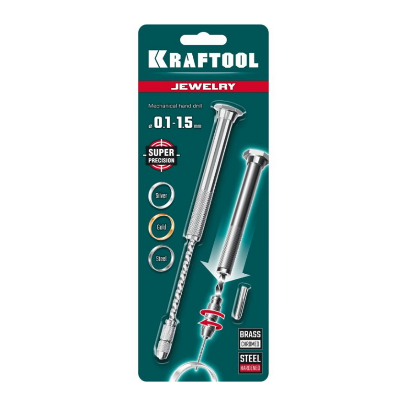 Ручная дрель Precision Kraftool 29024 d 01-15мм 459₽