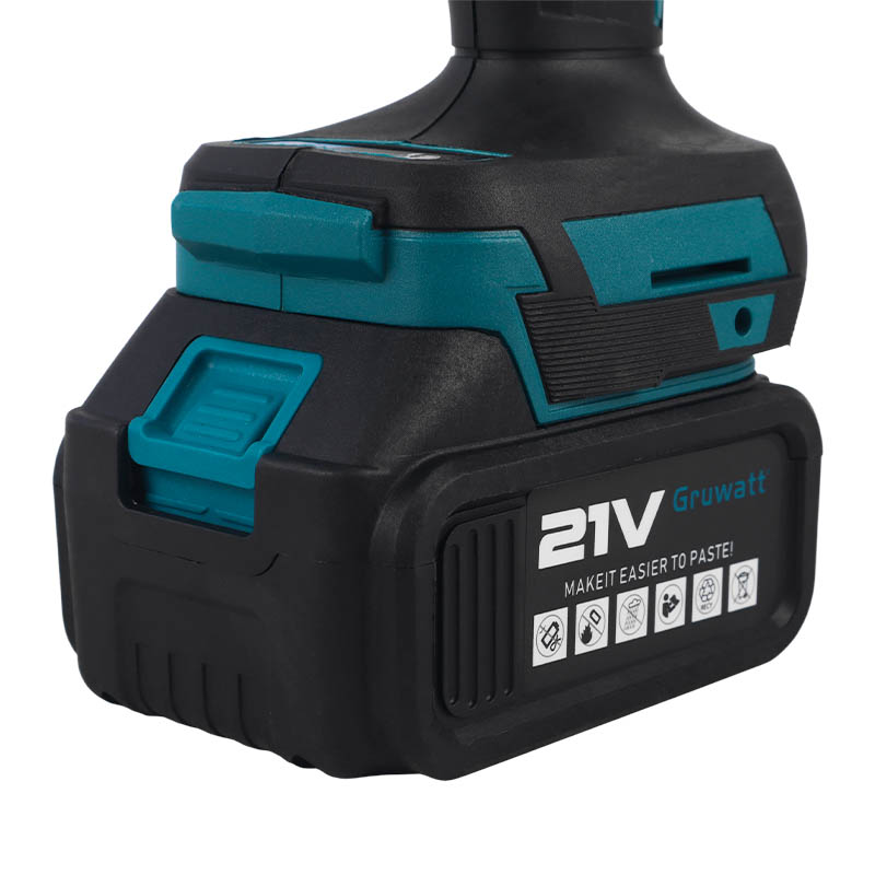 Бесщеточный ударный гайковерт Gruwatt DBL11, 700 Нм, 21v (под Makita LXT), 4Ah аккумулятор 2 шт, головка 19 мм, кейс в Кинешме