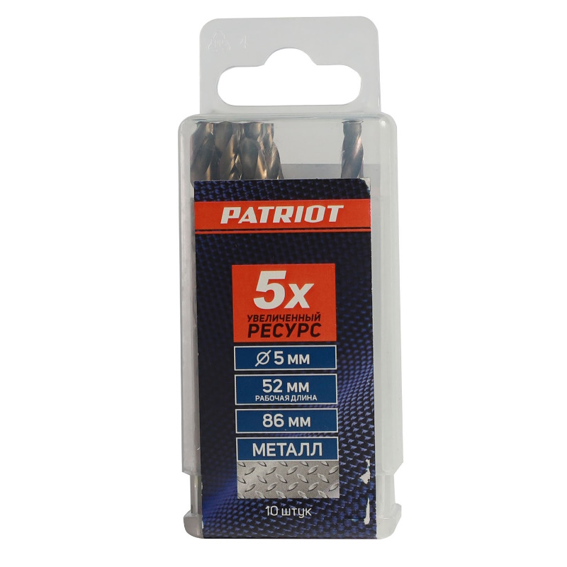 Сверло по металлу Patriot 815010031, 5,0 мм, упаковка 10шт. в Муроме