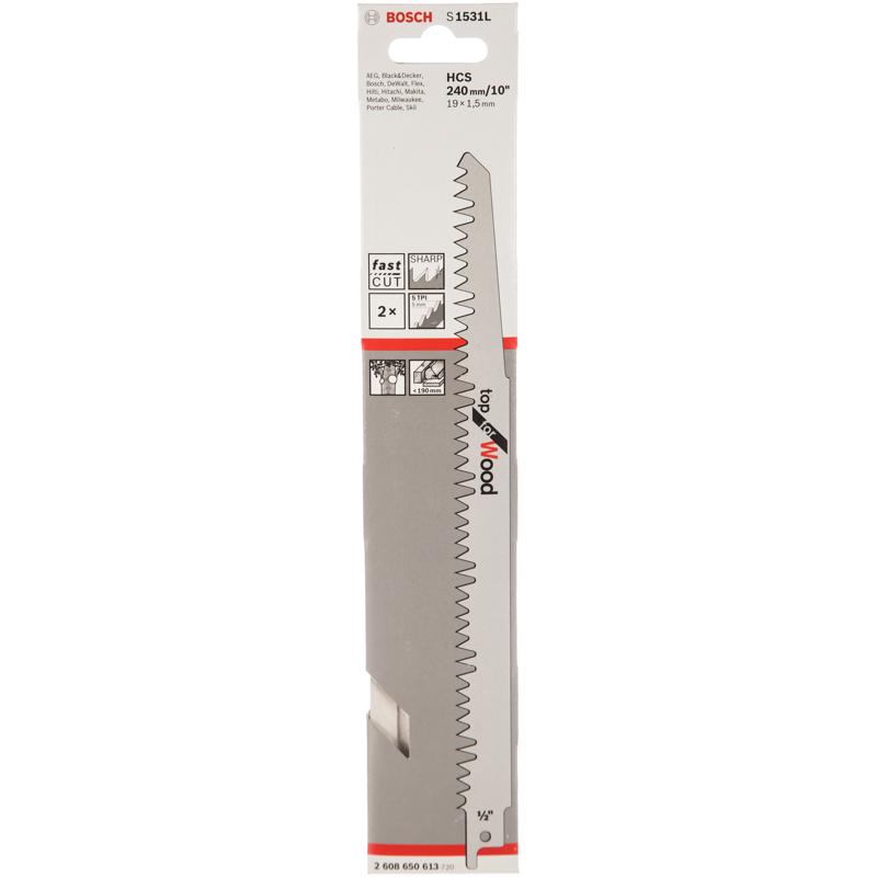 Сабельные пилки Bosch S 1531 L 2.608.650.613 (2 шт.) в Иваново