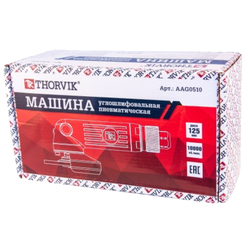 Машинка углошлифовальная пневматическая Thorvik AAG0510 052642 10000 обмин 125 мм