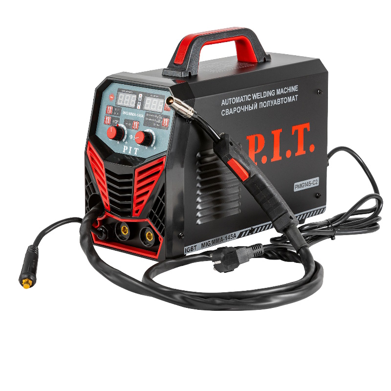 Сварочный полуавтомат PIT PMIG145-С2 40 кВт 145А ПВ-60 MMA 16-40мм MIG 08-1мм