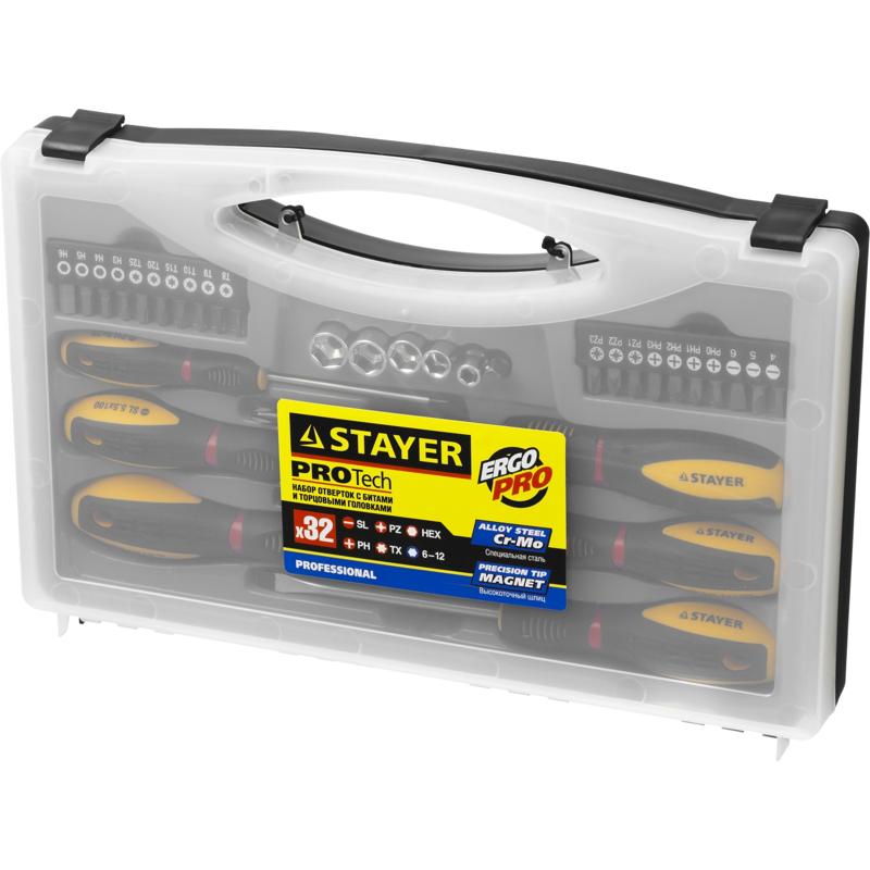 Набор отверток Stayer Professional PROTech Cr-Mo 25134-H18 z01, 32 предмета в Костроме